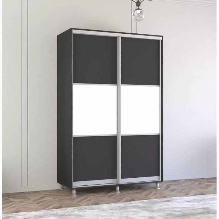 Шкаф-купе Mobildor-Lux Aron-P 140x240 Anthracite/White (aronp3284) K