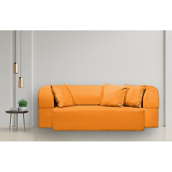 Canapea fără ramă Edka Meteor 200x120x32 P14 Orange Mandarin