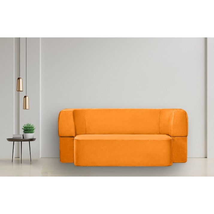 Бескаркасный диван Edka Meteor 200x120x40 P14 Orange Mandarin