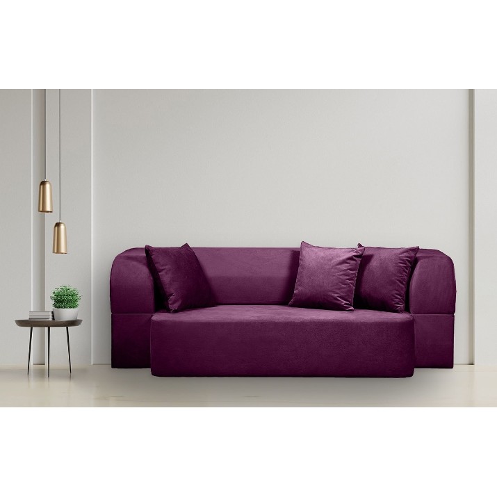 Canapea fără ramă Edka Meteor 200x120x32 M10 Dark Purple