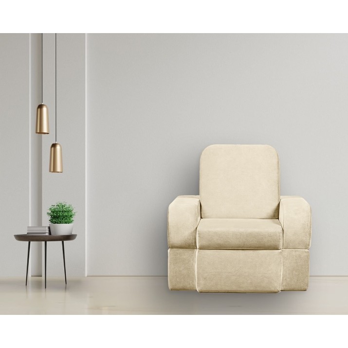 Бескаркасное раскладное кресло Edka Terra 3in1 100x200x30 P1 White