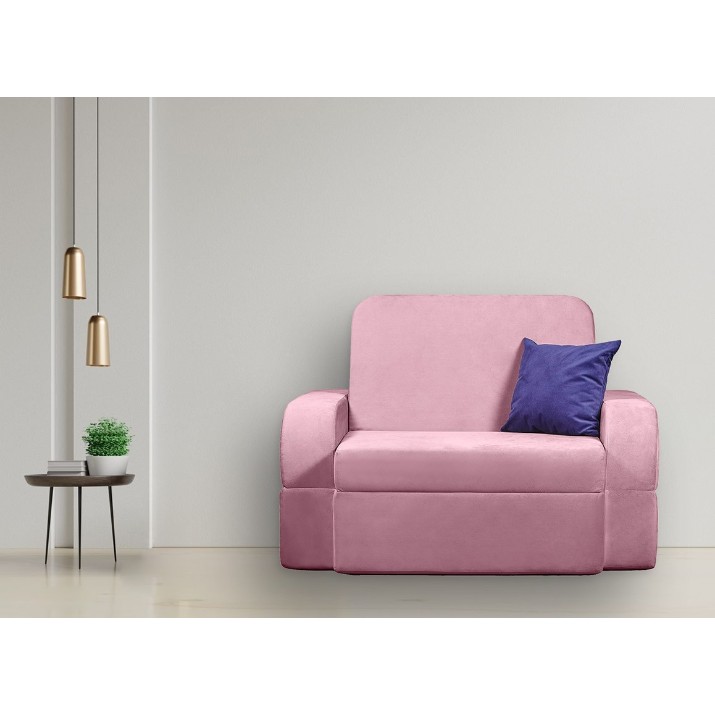 Бескаркасное раскладное кресло Edka Terra 3in1 120x200x30 M36 Pink