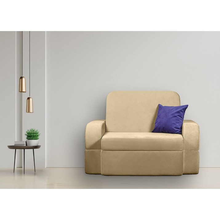 Бескаркасное раскладное кресло Edka Terra 3in1 120x200x30 M42 Light Brown