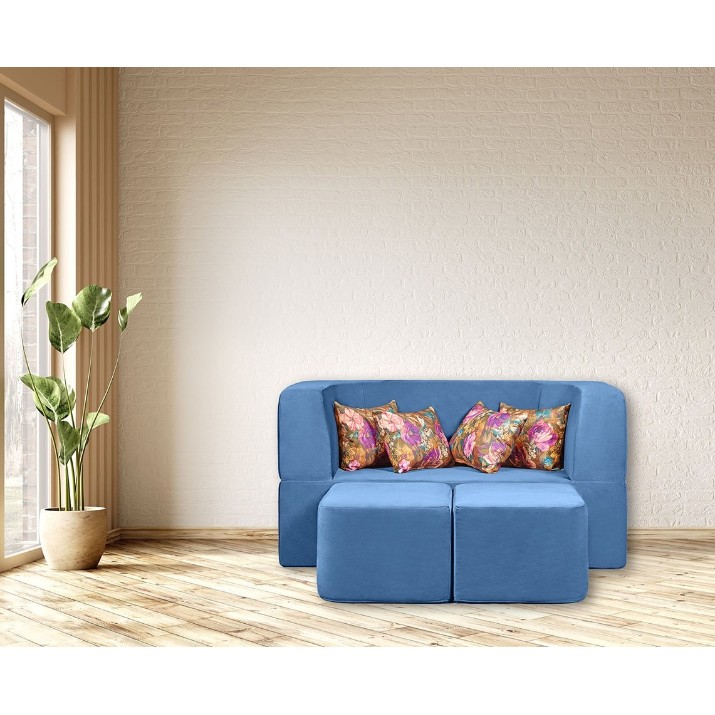 Canapea fără ramă Edka Vega 160x200x40 M33 Blue Aquamarine