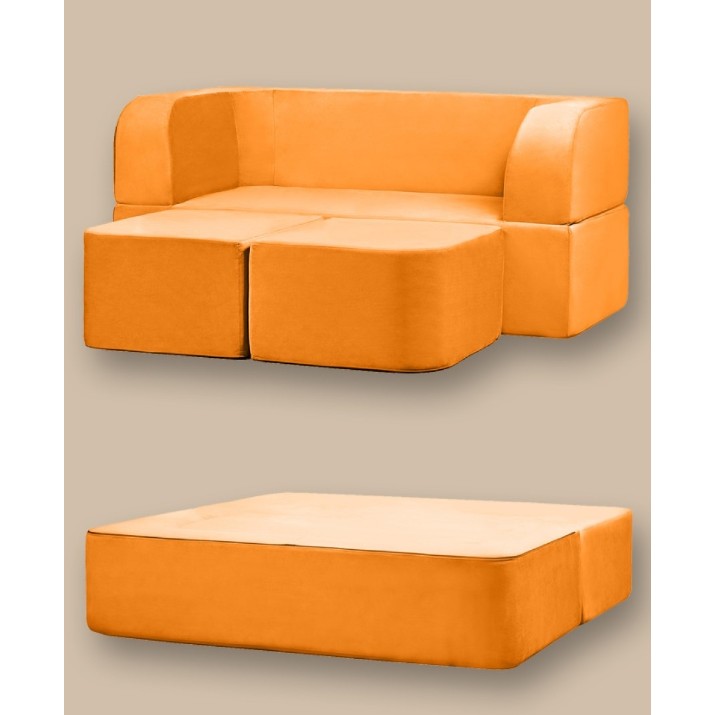 Бескаркасный диван Edka Vega 160x200x40 P14 Orange Mandarin