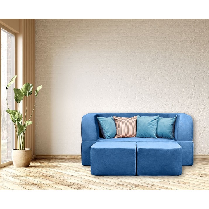 Canapea fără ramă Edka Vega 180x200x40 M33 Blue Aquamarine