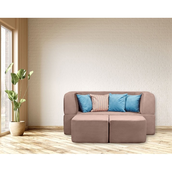 Бескаркасный диван Edka Vega 180x200x40 M5 Grey Brown
