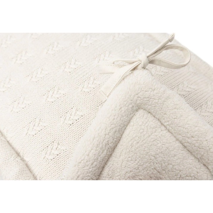 Protectie laterala pentru patut Jollein Grain Knit Oatmeal 180x30 (004-895-67047)