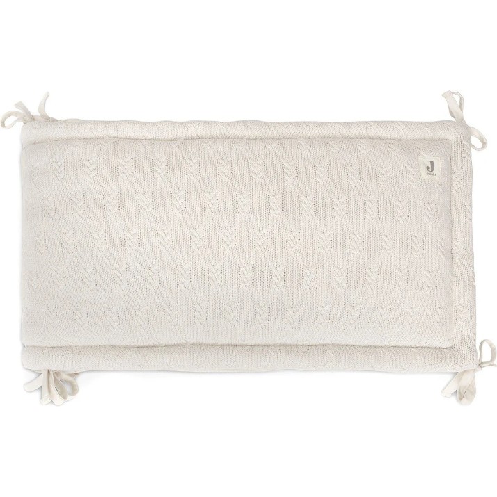 Protectie laterala pentru patut Jollein Grain Knit Oatmeal 180x30 (004-895-67047)