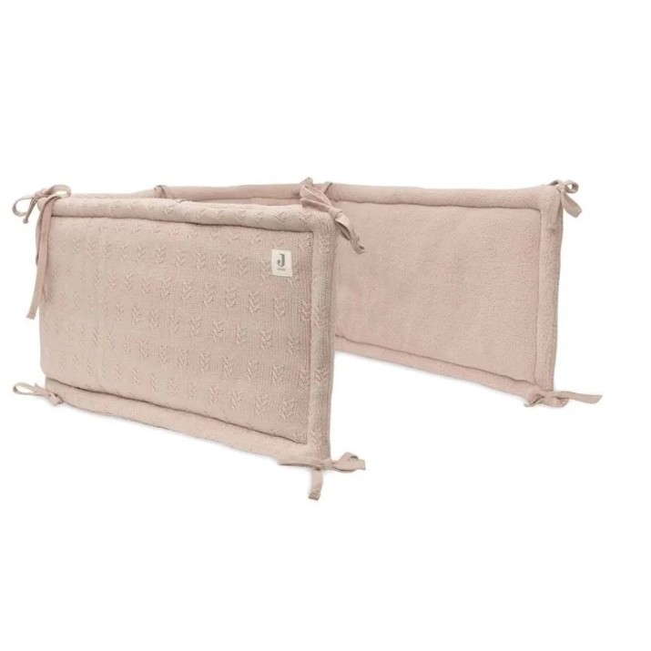 Protectie laterala pentru patut Jollein Grain Knit Wild Rose 180x30 (004-895-67065)
