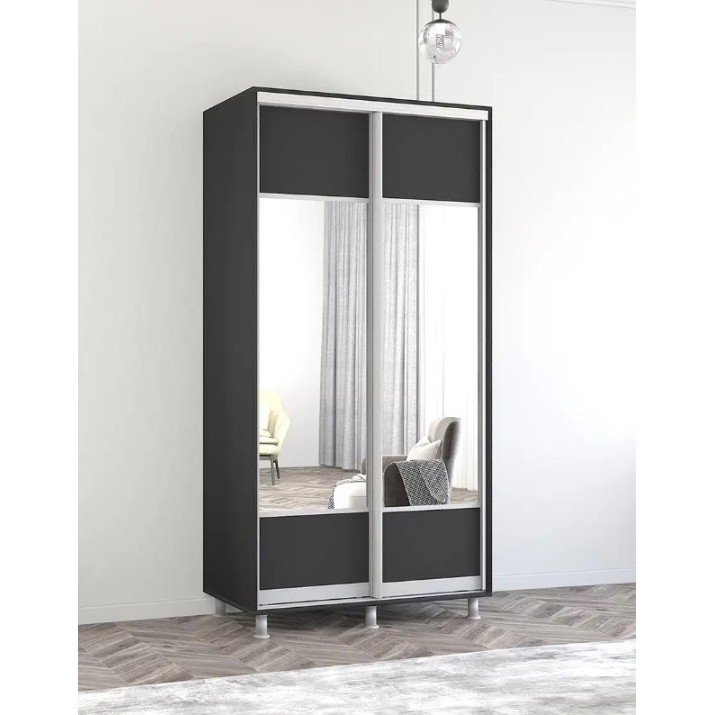 Dulap cu uşi glisante Mobildor-Lux Aron-S 120x200 Anthracite (arons4160) K1