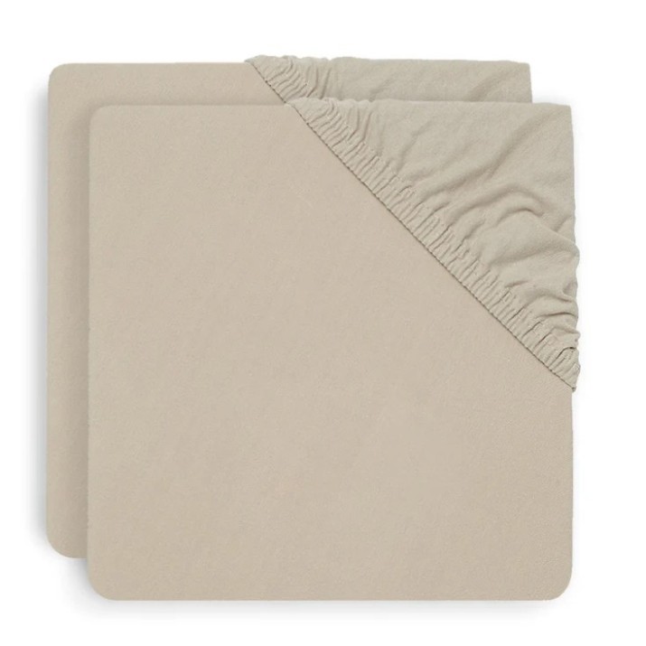 Детская простынь Jollein Jersey Nougat 120x60cm 2pcs (2511-507-00093)