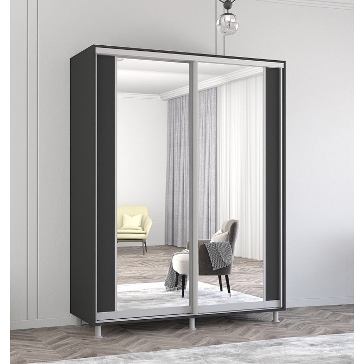 Шкаф-купе Mobildor-Lux Aron-S 160x210 Anthracite (arons4759) K2