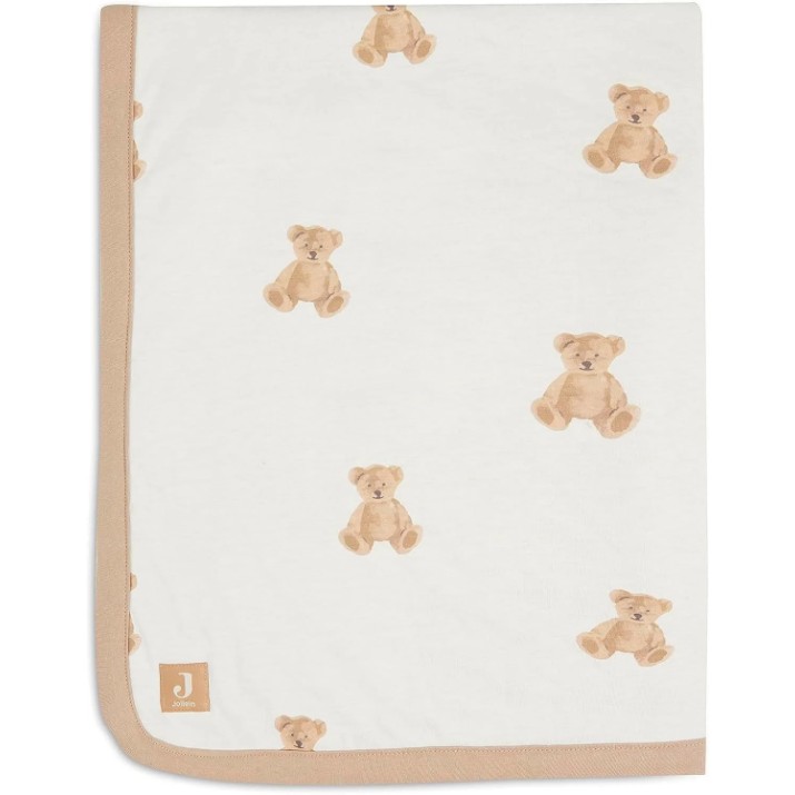 Plapumă pentru bebeluși Jollein Jersey Teddy Bear 75x100 (513-511-66095)