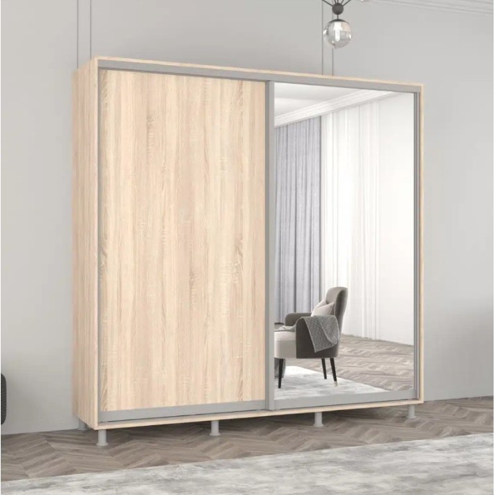 Шкаф-купе Mobildor-Lux Aron Chipboard/Mirror 200x210 Oak Sonoma (aron1805)