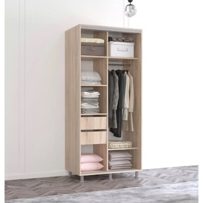Dulap cu uşi glisante Mobildor-Lux Aron 110x210 Oak Sonoma (aron635)