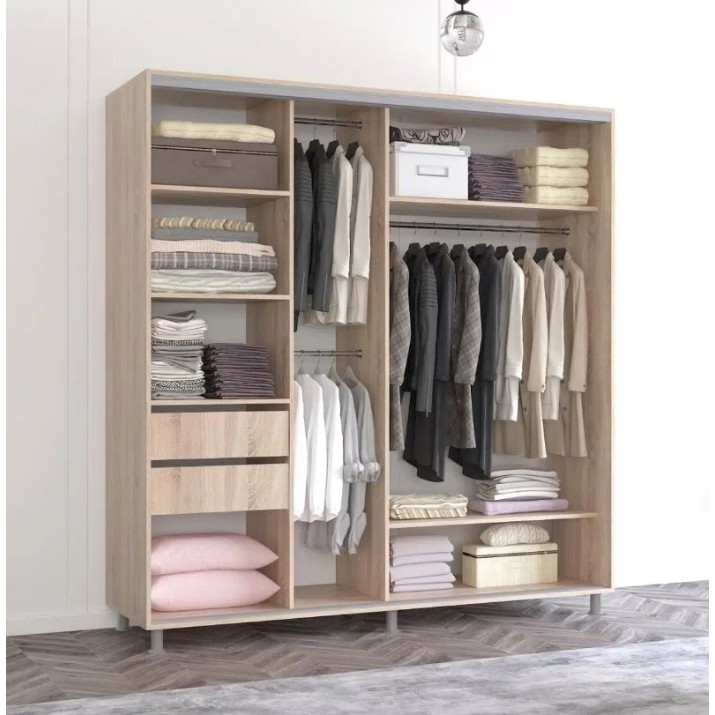 Dulap cu uşi glisante Mobildor-Lux Aron 220x210 Oak Sonoma (aron2190)