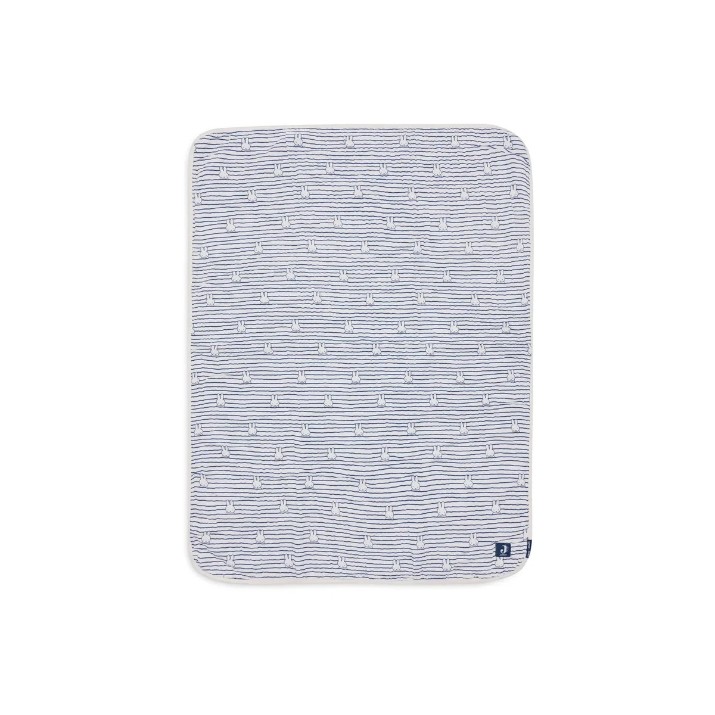 Plapumă pentru bebeluși Jollein Muslin Miffy Stripe Navy 75x100 (521-511-68008)