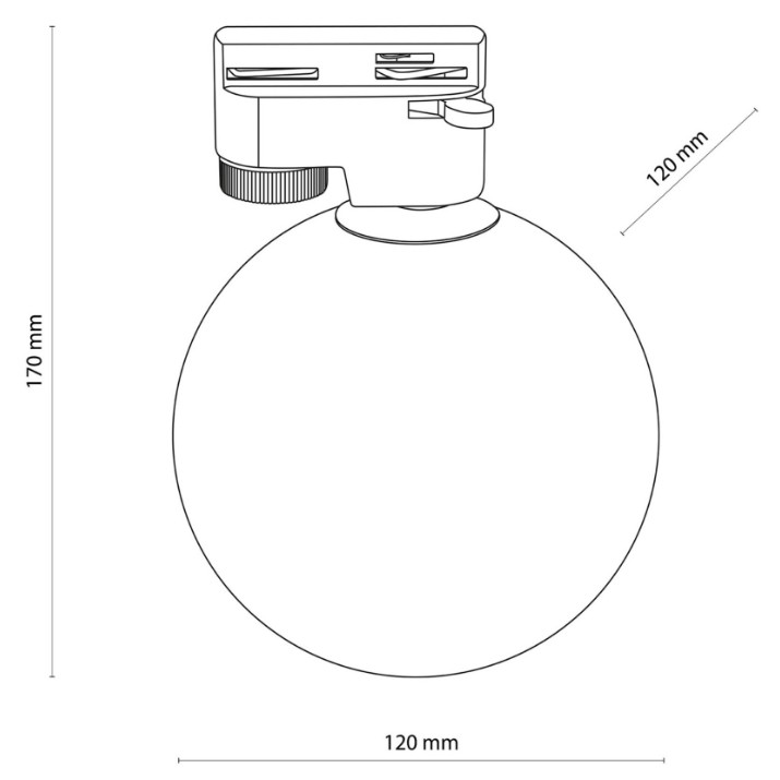 Sistem de iluminat pe șină Tk-Lighting Tracer Glass (4887)