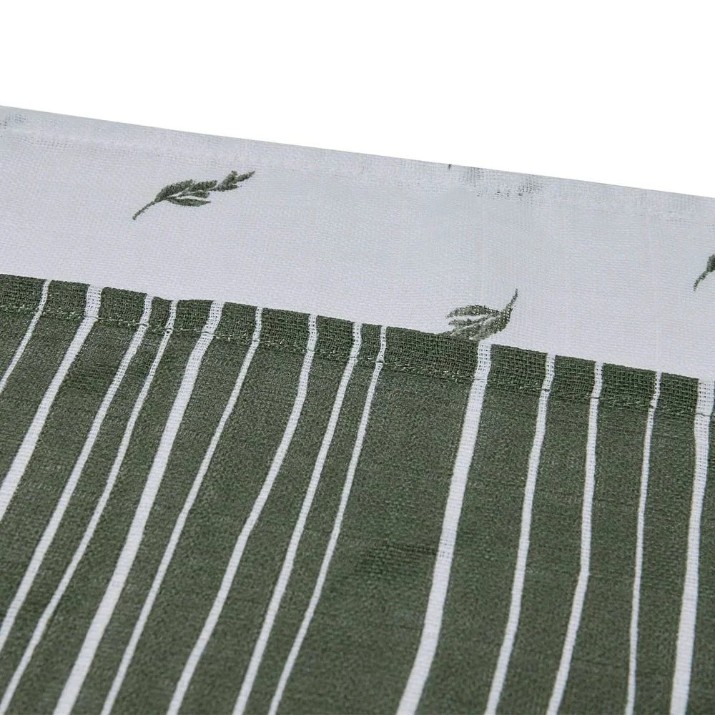 Pelinci Jollein Stripe & Olive Leaf Green GOTS 2pcs (535-851-66094)