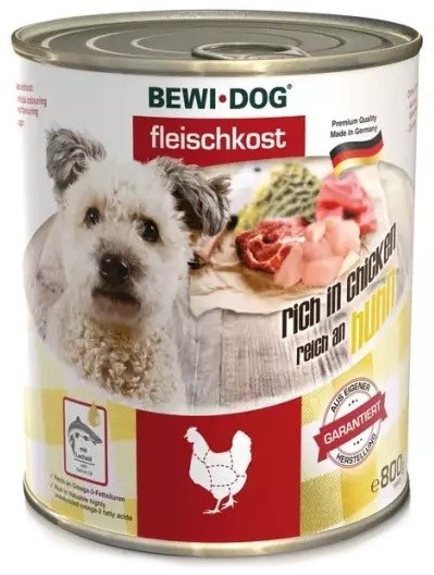 Hrană umedă pentru câini Bewi Dog Chicken 800g