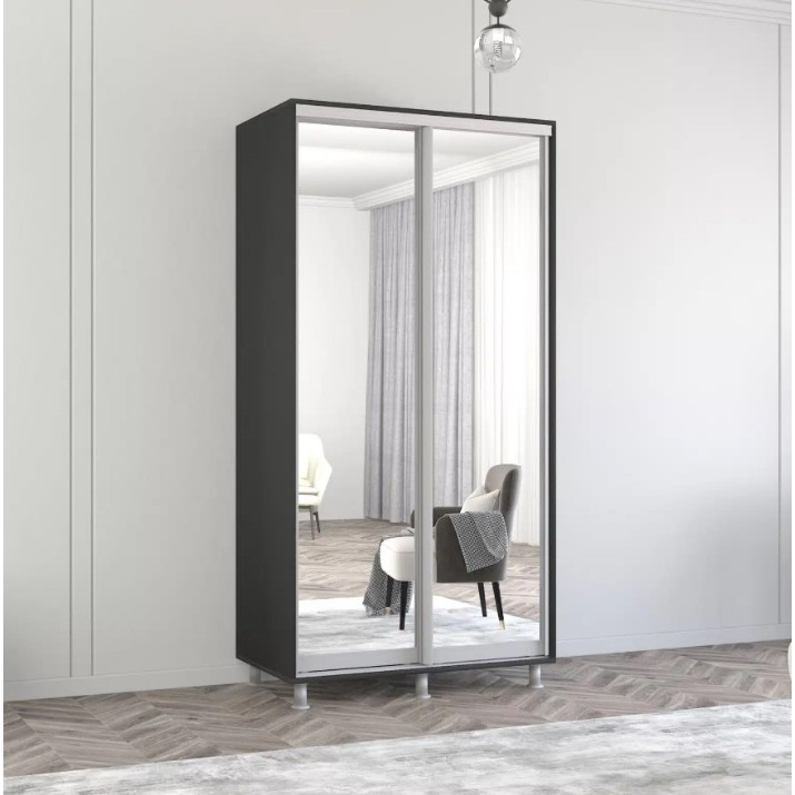 Шкаф-купе Mobildor-Lux Aron Mirror 120x200 Anthracite (aron509)
