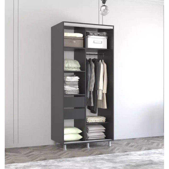 Шкаф-купе Mobildor-Lux Aron Mirror 120x210 Anthracite (aron510)