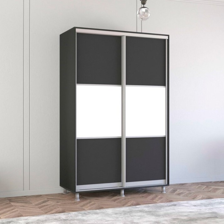 Шкаф-купе Mobildor-Lux Aron 140x210 Anthracite/White (aron2051) K