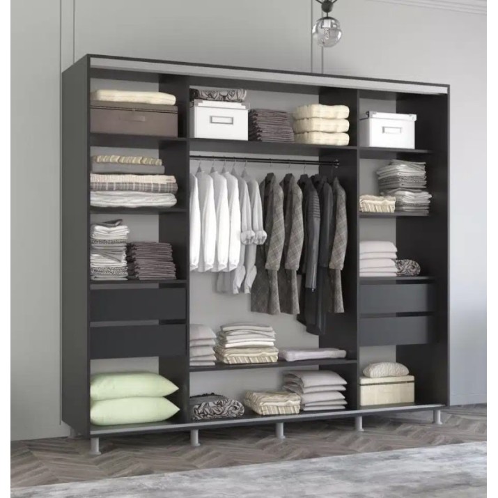 Шкаф-купе Mobildor-Lux Aron 240x230 Anthracite/White (aron2213) K