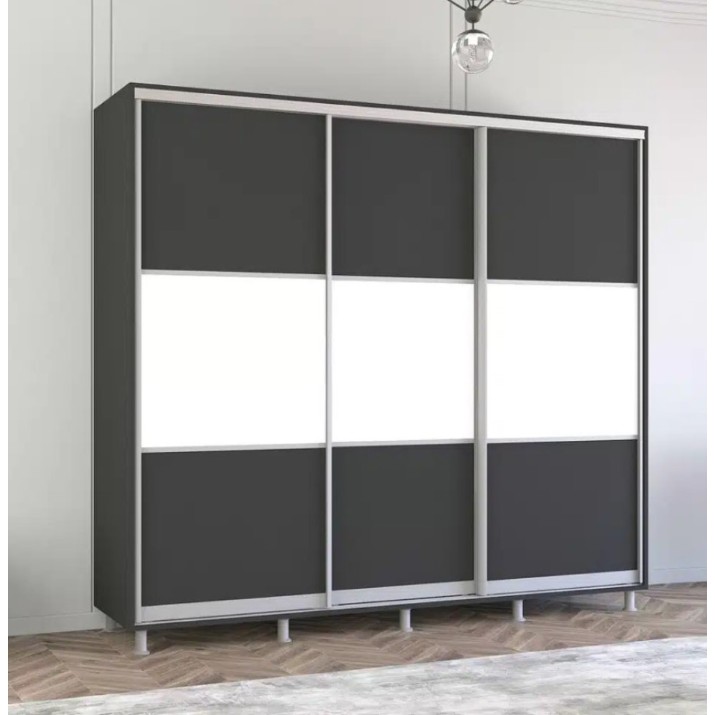 Шкаф-купе Mobildor-Lux Aron 250x230 Anthracite/White (aron3875) K