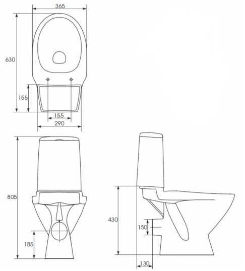 Vas WC Cersanit Arktic (82314)