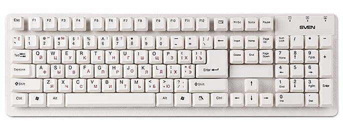 Tastatură Sven Standard 301 White