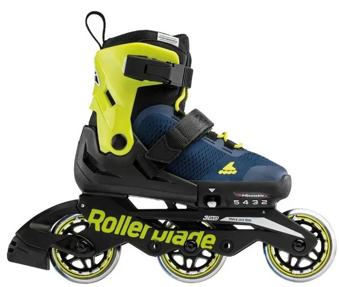 Role RollerBlade Microblade 3 WD, s.28-32 Blue/Lime (7104400159)