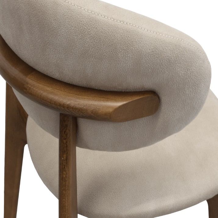 Scaun Deco Roses Mustang Cream/Oak Legs