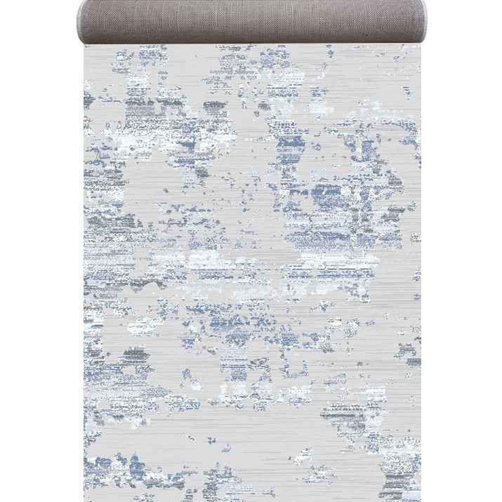 Covor CarpetLux Delta 2521B_L.GREY_SH_D.BLUE 1.20x3.00m