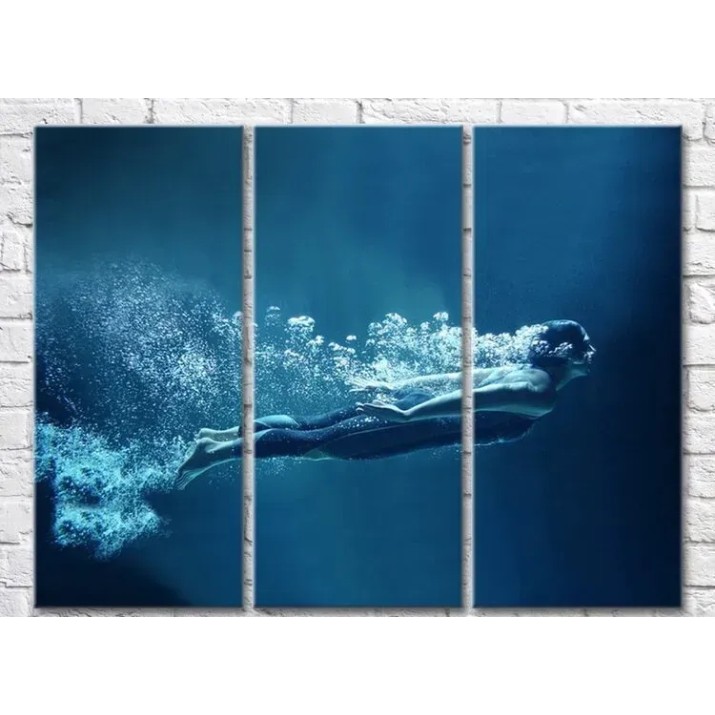 Картина ArtPoster A man swimming in the sea (3469158)