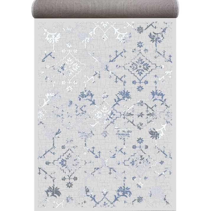 Ковёр CarpetLux Delta 2537B_L.GREY_SH_D.BLUE 0.80x5.00m