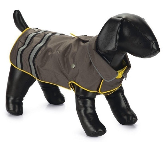 Palton pentru câini Beeztees Seja Grey/Yellow 68cm (766600)