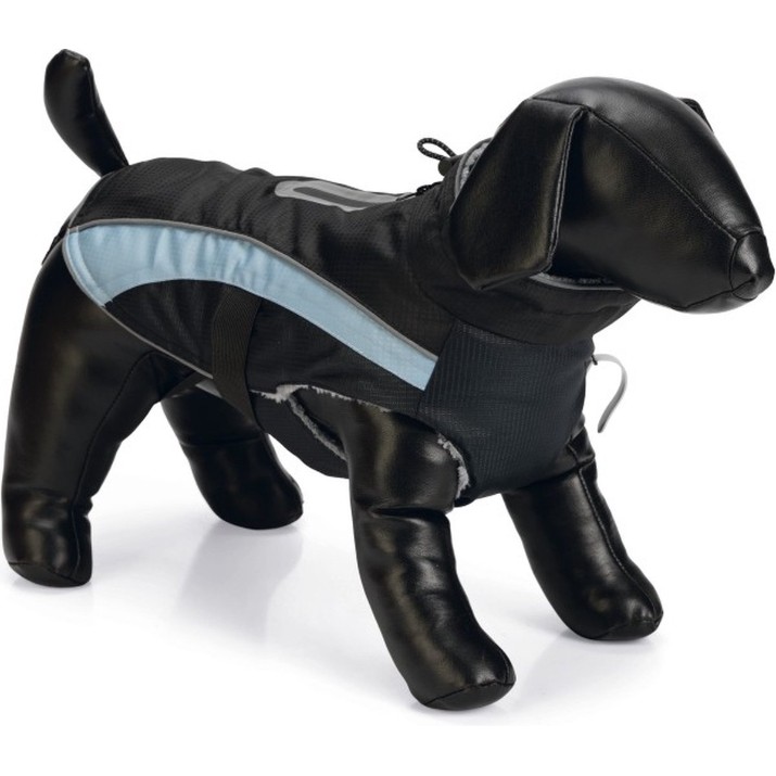 Geacă pentru câini Beeztees Saby Black/Light Blue 24cm (766641)