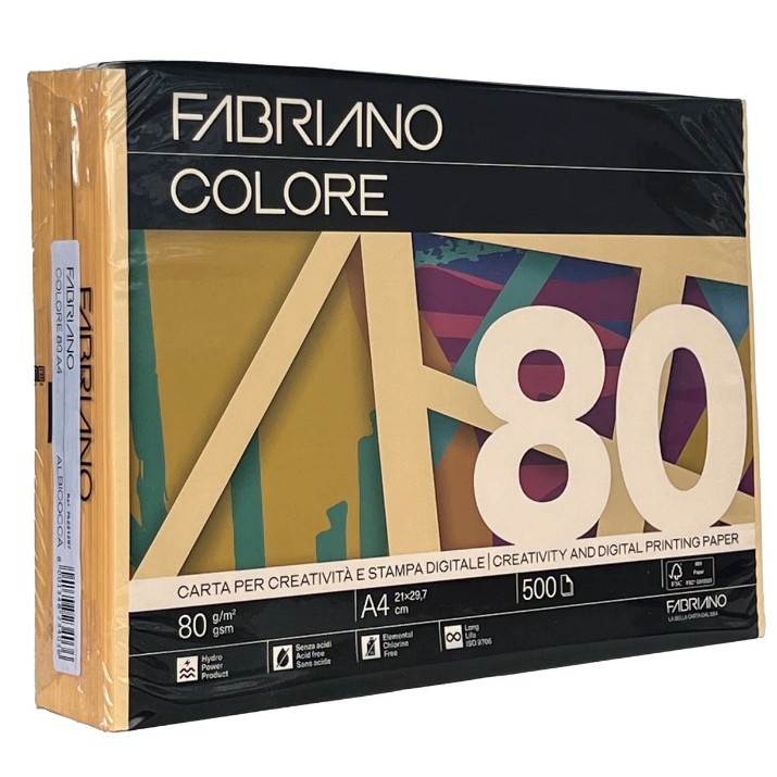 Hartie copiator Fabriano Colore А4 80g/m2 500p Albicocca