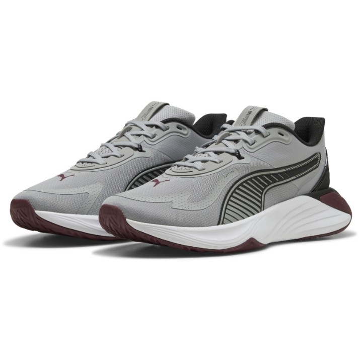 Adidași pentru bărbați Puma Pwr Hybrid Tr Gray Echo/Ruby Shimmer/Puma Black, s.40