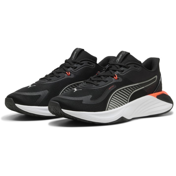 Adidași pentru bărbați Puma Pwr Hybrid Tr Puma Black/White/Glowing Red/Gray Echo, s.42