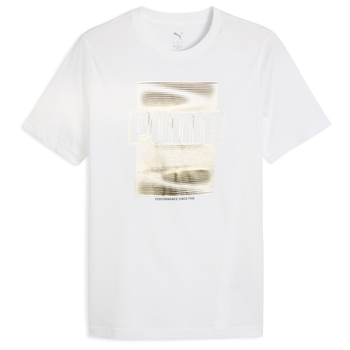 Tricou bărbătesc Puma Graphic Foil Tee Puma White, s.L