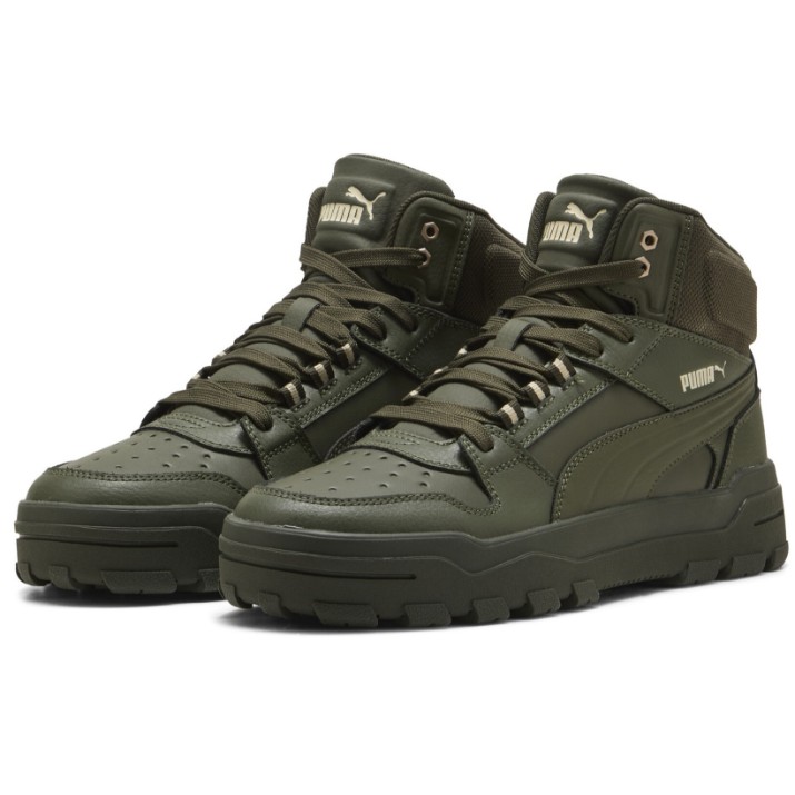 Bocanci pentru bărbați Puma Rebound Abrupt Canvas/Dark Olive/Puma White, s.44