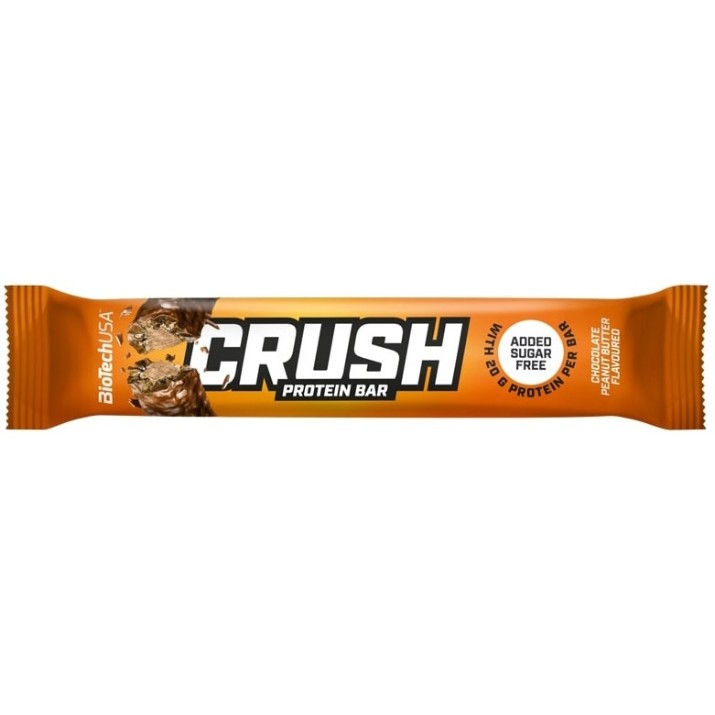 Baton proteic Biotech Crush Chocolate & Peanut Butter 64g