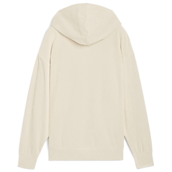 Hanorac damă Puma Ess Elevated Comfort Velour Rib Hoodie Alpine Snow, s.S