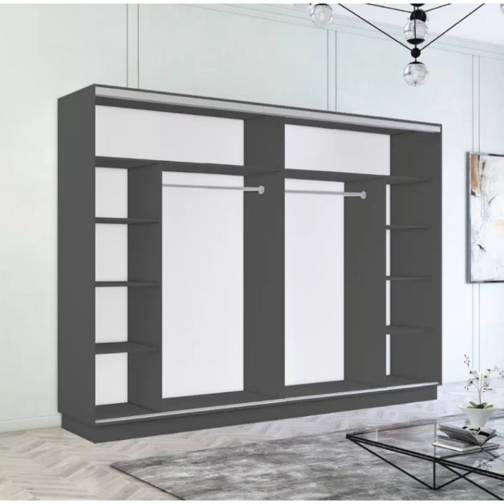 Шкаф-купе Mobildor-Lux Fox Mirror 310x220 Anthracite (fox7298)