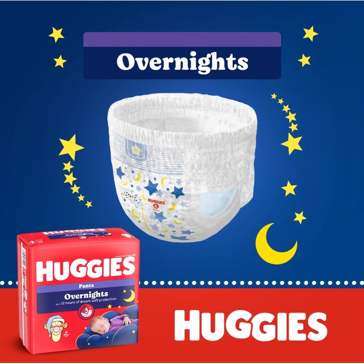 Подгузники-трусики Huggies Overnights 5/12-17kg 24pcs
