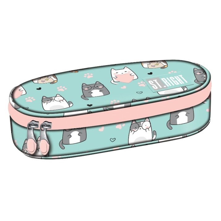 Школьный пенал St.Right Charming Cats 685071