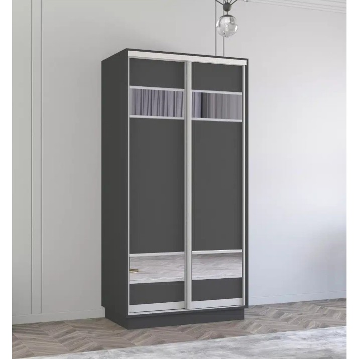 Шкаф-купе Mobildor-Lux Fox Mirror Elements 120x220 Anthracite (fox6087)